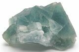 Cubic, Blue-Green Fluorite Crystal Cluster with Phantoms - China #217439-1